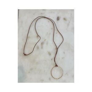 Minimalist Gold Circle Pendant Necklace